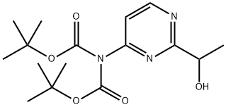 Imidodicarbonic acid, 2-[2-(1-hydroxyethyl)-4-pyrimidinyl]-, 1,3-bis(1,1-dimethylethyl) ester Structural