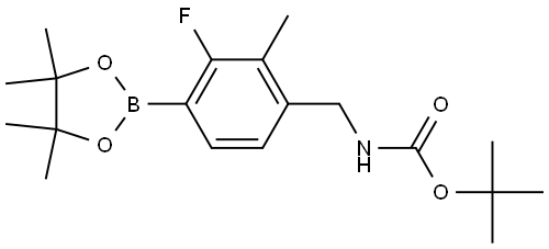 Carbamic acid, N-[[3-fluoro-2-methyl-4-(4,4,5,5-tetramethyl-1,3,2-dioxaborolan-2-yl)phenyl]methyl]-, 1,1-dimethylethyl ester Structural