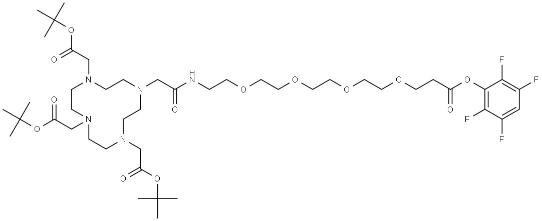 DOTA-tris(t-Bu)-Amido-PEG4-TFP Ester Structural