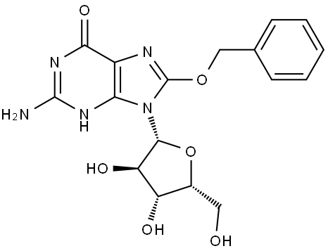 6H-Purin-6-one, 2-amino-1,9-dihydro-8-(phenylmethoxy)-9-β-D-xylofuranosyl- Structural