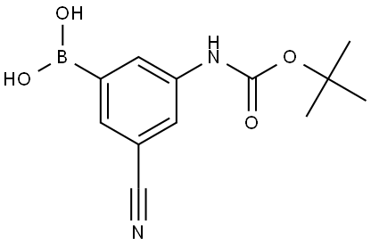 Carbamic acid, N-[3-cyano-5-(dihydroxyborano)phenyl]-, 1,1-dimethylethyl ester Structural