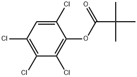 Propanoic acid, 2,2-dimethyl-, 2,3,4,6-tetrachlorophenyl ester Structural