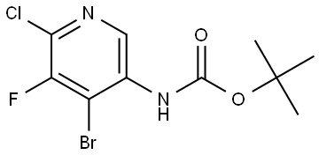 tert-butyl N-(4-bromo-6-chloro-5-fluoropyridin-3-yl)carbamate Structural