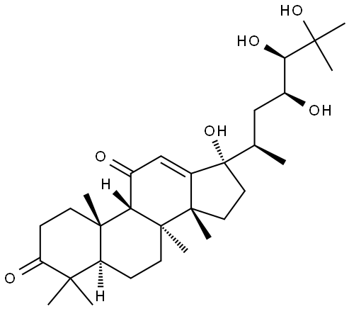 Dammar-12-ene-3,11-dione, 17,23,24,25-tetrahydroxy-, (8α,9β,11β,14β,23S,24R)- Structural