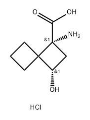 Spiro[3.3]heptane-1-carboxylic acid, 1-amino-3-hydroxy-, hydrochloride (1:1), (1R,3S)- Structural