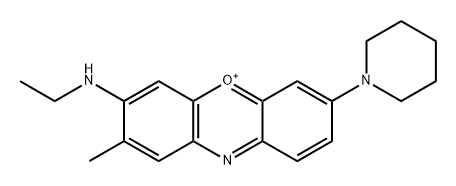 Phenoxazin-5-ium, 3-(ethylamino)-2-methyl-7-(1-piperidinyl)- (ACI) Structural