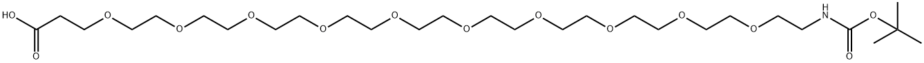 Boc-NH-PEG10-CH2CH2COOH Structural