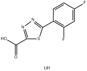 Lithium 5-(2,4-Difluorophenyl)-1,3,4-thiadiazole-2-carboxylate Structural