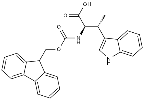 (2R,3R)-2-(9H-fluoren-9-ylmethoxycarbonylamino)-3-(1H-indol-3-yl)butanoic acid Structural