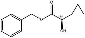 Cyclopropaneacetic acid, α-hydroxy-, phenylmethyl ester, (αR)- Structural