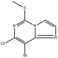 Imidazo[1,2-c]pyrimidine, 8-bromo-7-chloro-5-(methylthio)- Structural