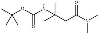 tert-Butyl N-[1-(dimethylcarbamoyl)-2-methylpropan-2-yl]carbamate Structural
