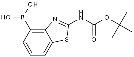 Carbamic acid, N-(4-borono-2-benzothiazolyl)-, C-(1,1-dimethylethyl) ester Structural