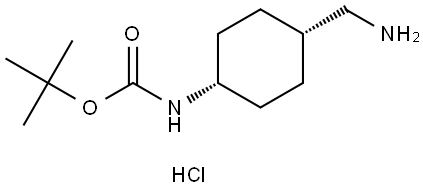 tert-butyl N-[4-(aminomethyl)cyclohexyl]carbamate Structural