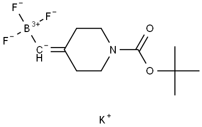 Potassium ({1-[(tert-butoxy)carbonyl]piperidin-4-ylidene}methyl)trifluoroboranuide Structural