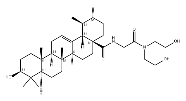 Urs-12-en-28-amide, N-[2-[bis(2-hydroxyethyl)amino]-2-oxoethyl]-3-hydroxy-, (3β)- Structural
