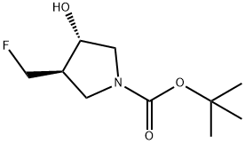 tert-Butyl (3R,4S)-3-(fluoromethyl)-4-hydroxypyrrolidine-1-carboxylate Structural
