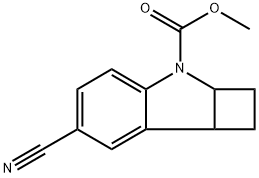 Methyl 6-cyano-1,2,2a,7b-tetrahydro-3H-cyclobuta[b]indole-3-carboxylate Structural