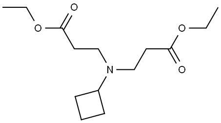 ethyl 3-[cyclobutyl(3-ethoxy-3-oxopropyl)amino]propanoate Structural