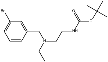 tert-butyl (2-((3-bromobenzyl)(ethyl)amino)ethyl)carbamate Structural