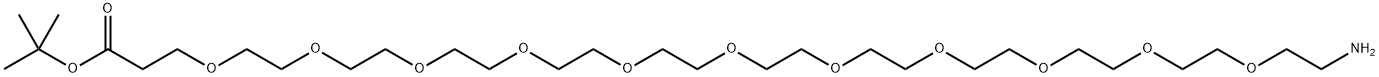 Amino-PEG11-COOtBu Structural