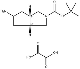 Cyclopenta[c]pyrrole-2(1H)-carboxylic acid, 5-aminohexahydro-, 1,1-dimethylethyl ester, ethanedioate (1:1), (3aR,6aS)-rel-