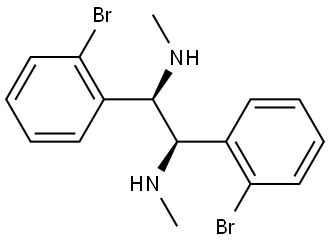 1,2-Ethanediamine, 1,2-bis(2-bromophenyl)-N1,N2-dimethyl-, (1R,2R)- Structural