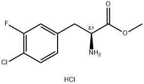methyl (2S)-2-amino-3-(4-chloro-3-fluorophenyl)propanoa te hydrochloride Structural