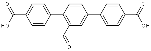 [1,1′:4′,1′′-Terphenyl]-4,4′′-dicarboxylic acid, 2′-formyl- Structural