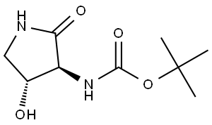 tert-butylN-[(3S,4R)-4-hydroxy-2-oxopyrrolidin-3-yl]carbamate Structural