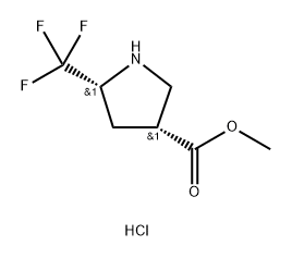 methyl cis-5-(trifluoromethyl)pyrrolidine-3-carboxylate hydrochloride Structural