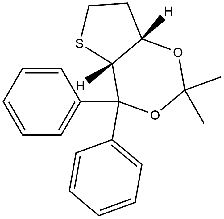 L-threo-Pentitol, 2,4,5-trideoxy-2,5-epithio-1,3-O-(1-methylethylidene)-1,1-di-C-phenyl- Structural