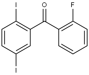 Methanone, (2,5-diiodophenyl)(2-fluorophenyl)- Structural