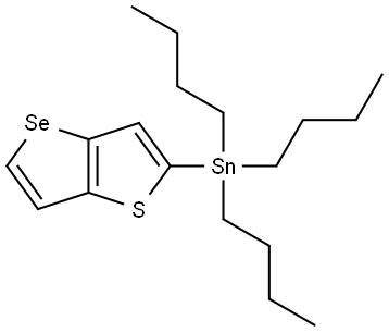 Stannane, tributylselenolo[3,2-b]thien-2-yl- Structural