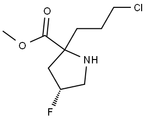 Proline, 2-(3-chloropropyl)-4-fluoro-, methyl ester, hydrochloride (1:1), (4R)- Structural