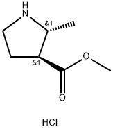 trans-2-Methyl-pyrrolidine-3-carboxylic acid methyl ester hydrochloride Structural
