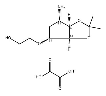 Ethanol, 2-[[(3aS,4R,6S,6aR)-6-aminotetrahydro-2,2-dimethyl-4H-cyclopenta-1,3-dioxol-4-yl]oxy]-, ethanedioate (1:1) Structural
