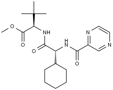 (R)-methyl 2-((R)-2-cyclohexyl-2-(pyrazine-2-carboxamido)acetamido)-3,3-dimethylbutanoate - [M91238] Structural