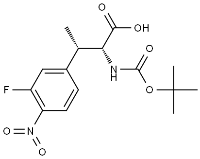 D-Phenylalanine, N-[(1,1-dimethylethoxy)carbonyl]-3-fluoro-β-methyl-4-nitro-, (βS)- Structural