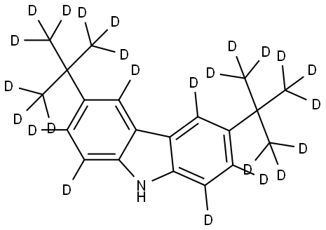 3,6-bis(2-(methyl-d3)propan-2-yl-d6)-9H-carbazole-d6 Structural