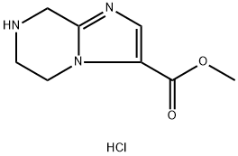 Imidazo[1,2-a]pyrazine-3-carboxylic acid, 5,6,7,8-tetrahydro-, methyl ester, hydrochloride (1:2) Structural