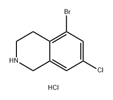 Isoquinoline, 5-bromo-7-chloro-1,2,3,4-tetrahydro-, hydrochloride (1:1) Structural
