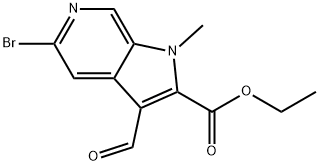 ethyl 5-bromo-3-formyl-1-methyl-1H-pyrrolo[2,3-c]pyridine-2-carboxylate Structural