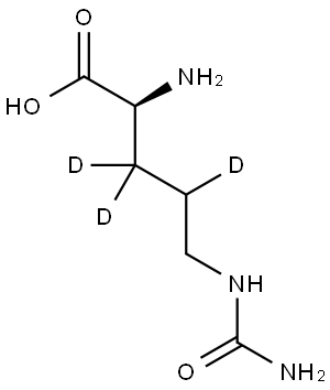 L-Ornithine-3,3,4-d3, N5-(aminocarbonyl)- Structural