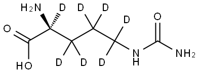 L-Ornithine-2,3,3,4,4,5,5-d7, N5-(aminocarbonyl)- Structural