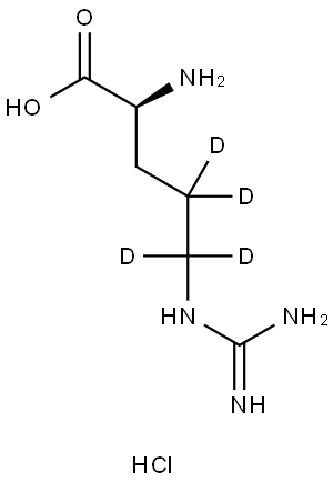 L-Arginine-4,4,5,5-d4, hydrochloride (1:1) Structural