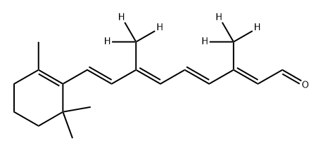 Retinal-19,19,19,20,20,20-d6 Structural