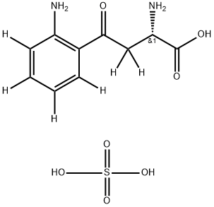 Benzene-2,3,4,5-d4-butanoic-β,β-d2 acid, α,6-diamino-γ-oxo-, (αS)-, sulfate (1:1) Structural