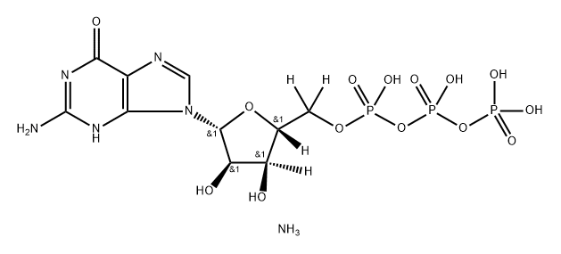 Guanosine 5'-triphosphate (GTP), ammonium salt (ribose-3',4',5',5''-d4,98%)c.p.>90%(in soln) Structural