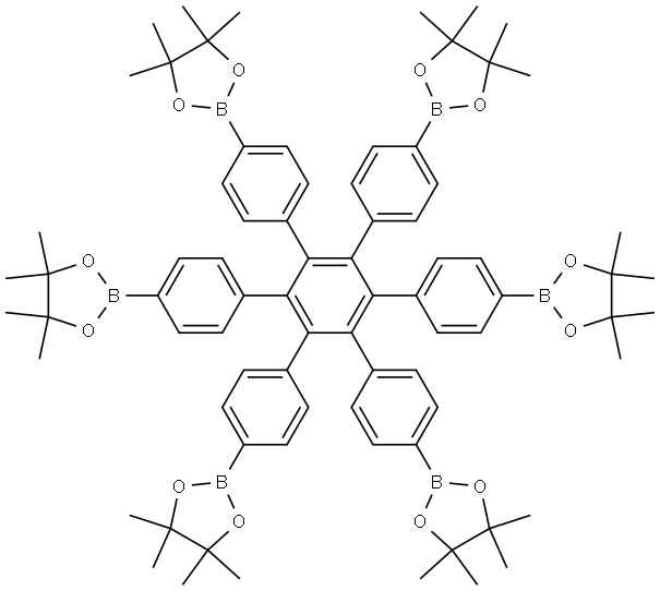 hexa(4-pinacolatoborolanephenyl)benzene Structural